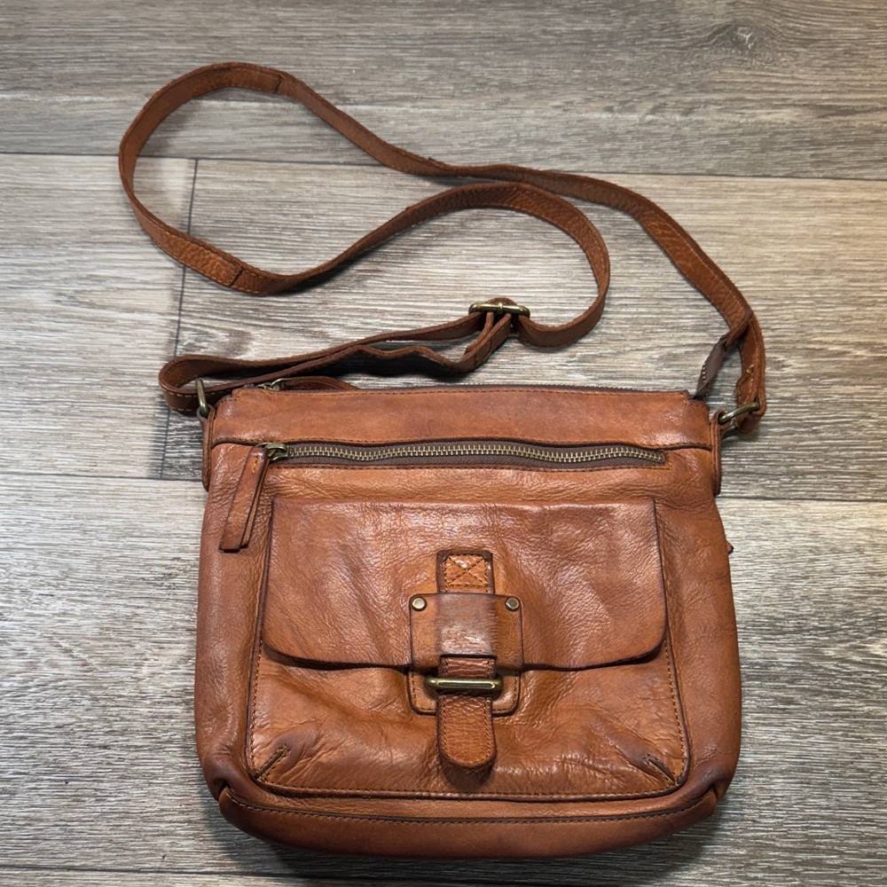 Harbour Brown Leather Crossbody Bag